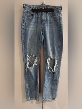 American Eagle Distressed High-Rise Mom Jean
